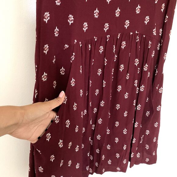 Garnet Hill V Neck Dropwaist Boho Style Cap Sleeve Summer Day Printed Dress Sz 4 - Picture 11 of 14